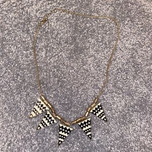 francesca’s black, white & gold statement necklace
